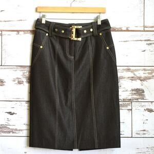 CACHE  Women's Midi Denim Skirt Size 8